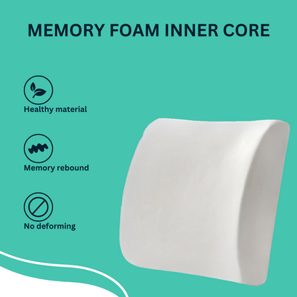 ZorVext™ LumbarEase – Ergonomic Memory Foam Back Cushion