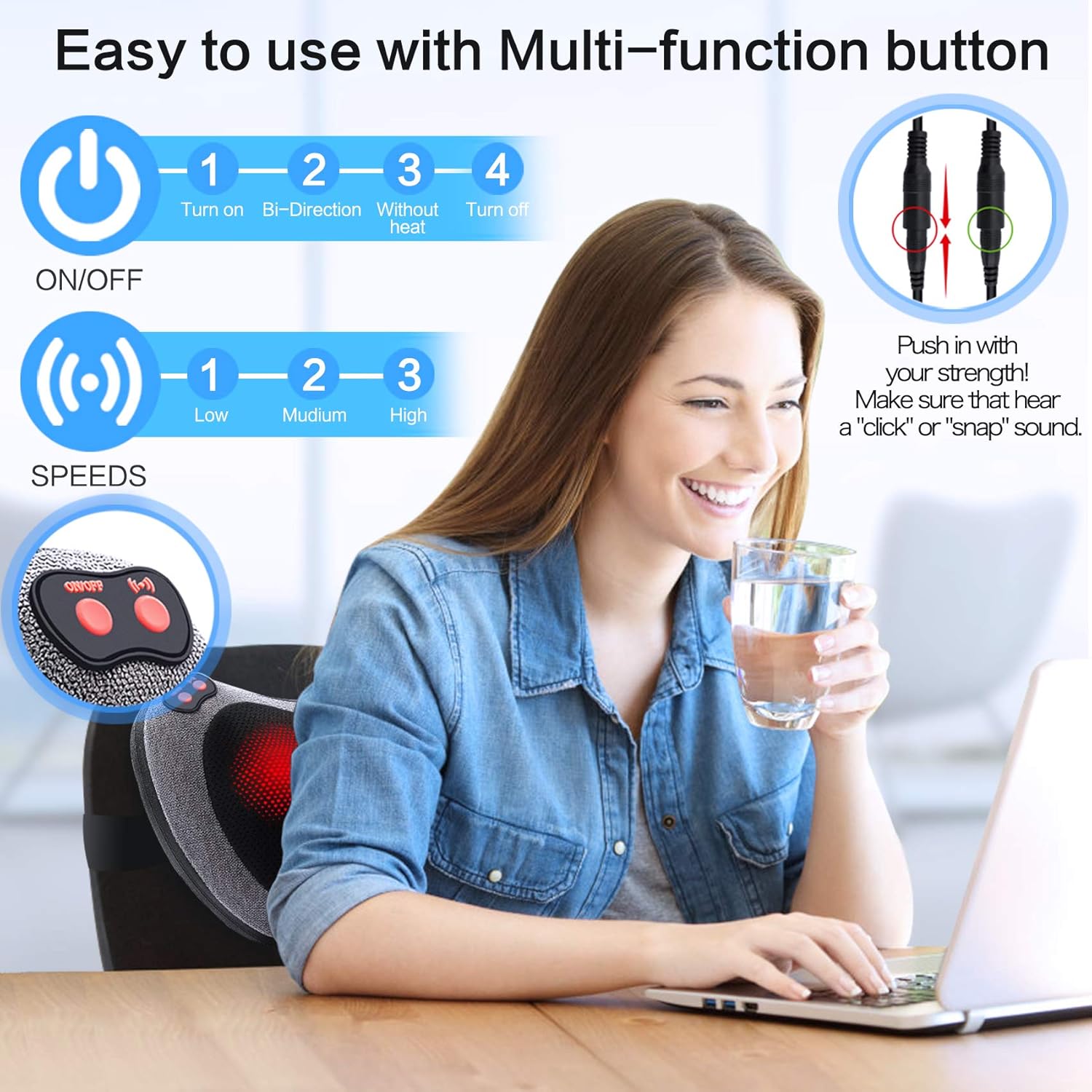 Relaxing Shiatsu Massage Pillow