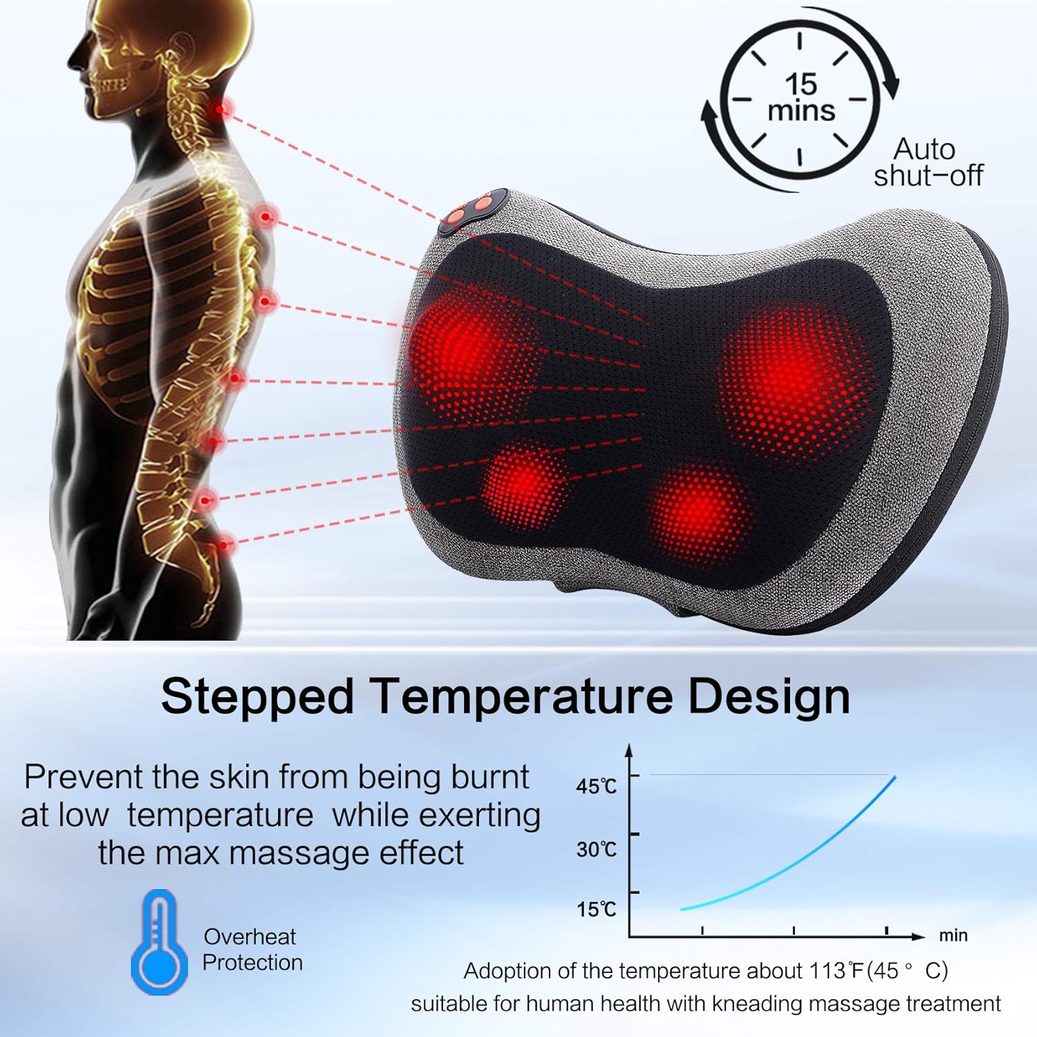 Relaxing Shiatsu Massage Pillow