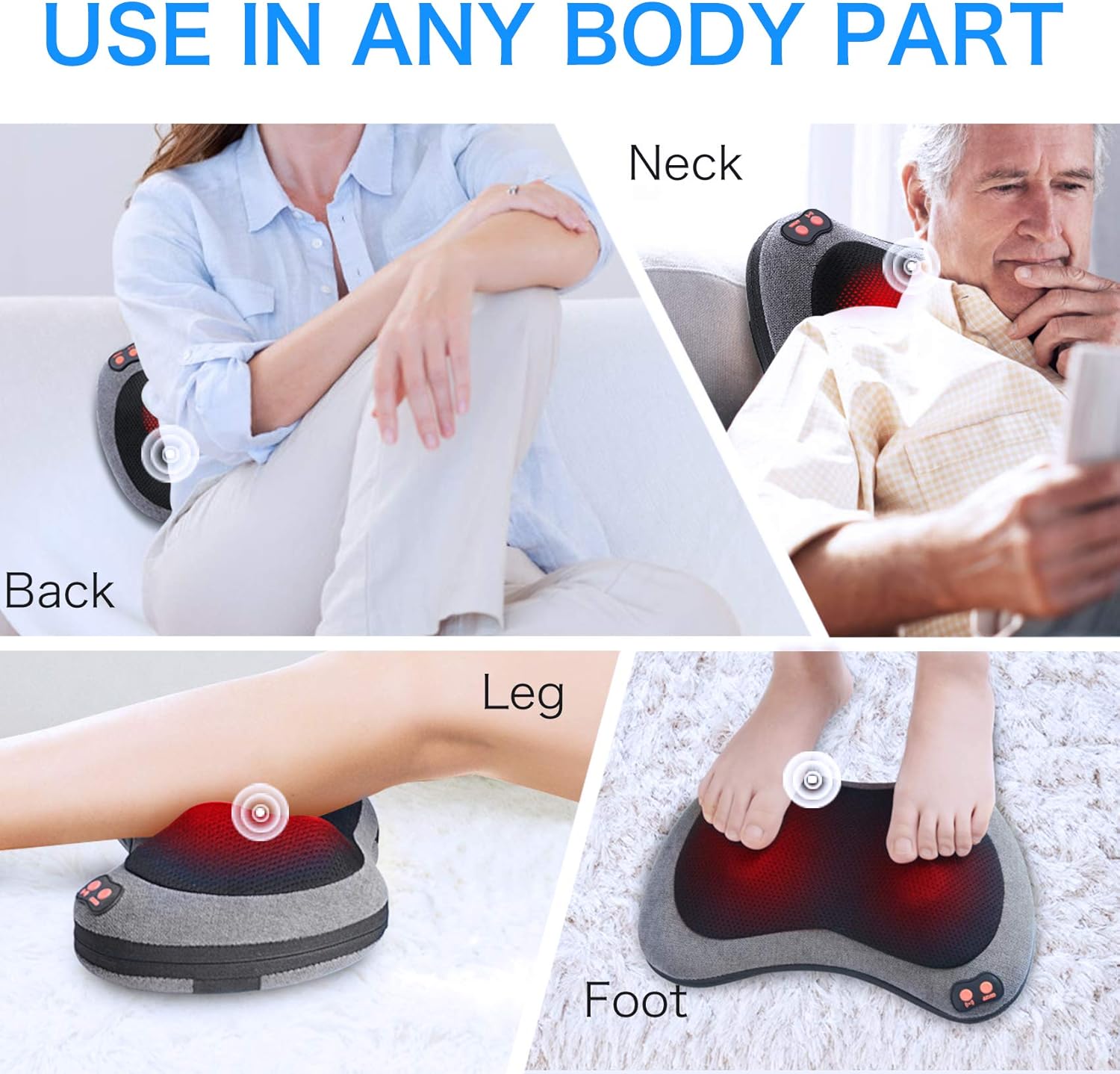 Relaxing Shiatsu Massage Pillow